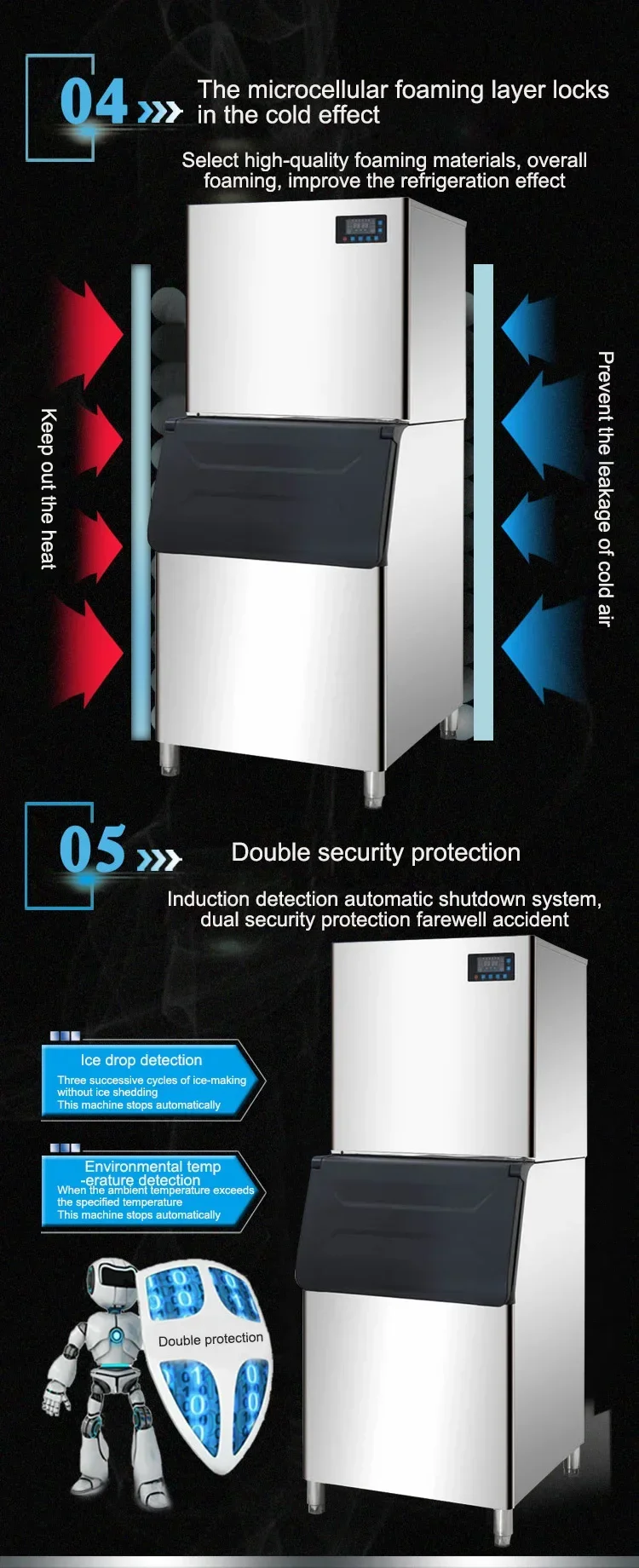 150kg High Capacity Professional Commercial Ice Making Machine Business Block Cube Ice Machine Automatic Ice Maker Machine