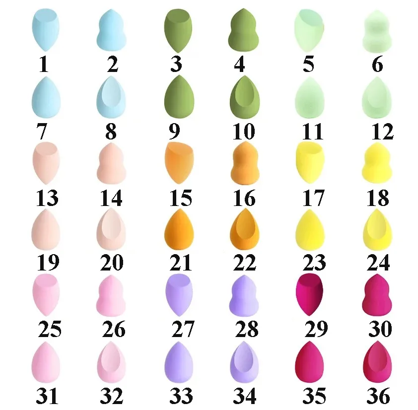 Hidrofóbico Latex-Free Powder Puffs, logotipo personalizado, esponja de beleza, ferramentas de maquiagem, lavável, liquidificadores, beleza, rosa, vermelho, branco