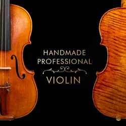 Perfect Handcraft 4/4 Violin Antique Style Violin One Piece Back Flamed Wood Power Rich Sound Orchestra Violinist Players KIT