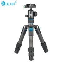 BEXIN Carbon Fiber Portable Tripode Lightweight Travel Stand Tabletop Video Mini Tripod with 360 Degree BallHead For Camera DSLR