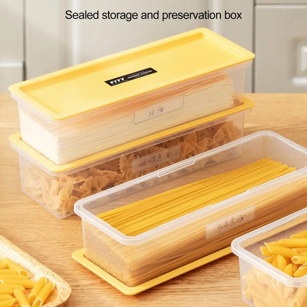 Visible Storage Box Macaroni Storage Container Microwavable Noodle Storage Box with Airtight Lid Ideal for Spaghetti Macaroni