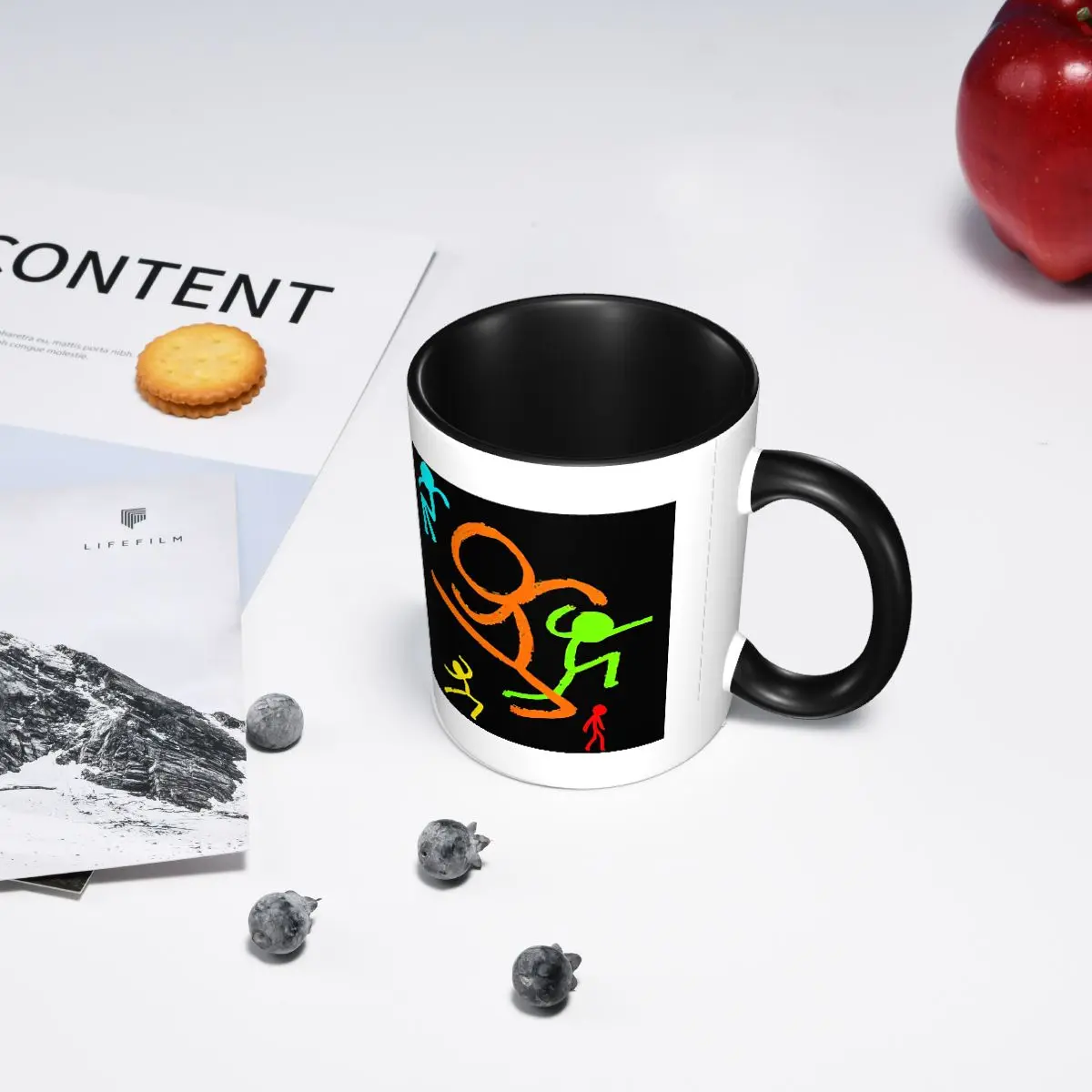 كوب آلان بيكر بخمسة أرقام، أكواب قهوة سيراميك مضحكة، أكواب شاي، كوب حليب، أدوات للشرب هدية للأصدقاء