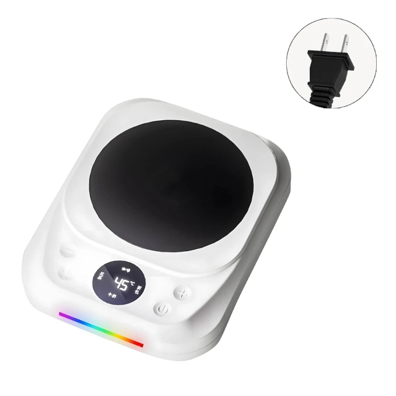 D0AB Intelligent Coffee Toastier Pad 5 Modifiable Heat Configuration Multicolored Surrounding Light Auto Shut Away Safe Heating