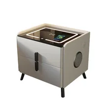 

Smart Bedside Table Solid Wood Multifunctional Wireless Charging Suspended Solid Wood