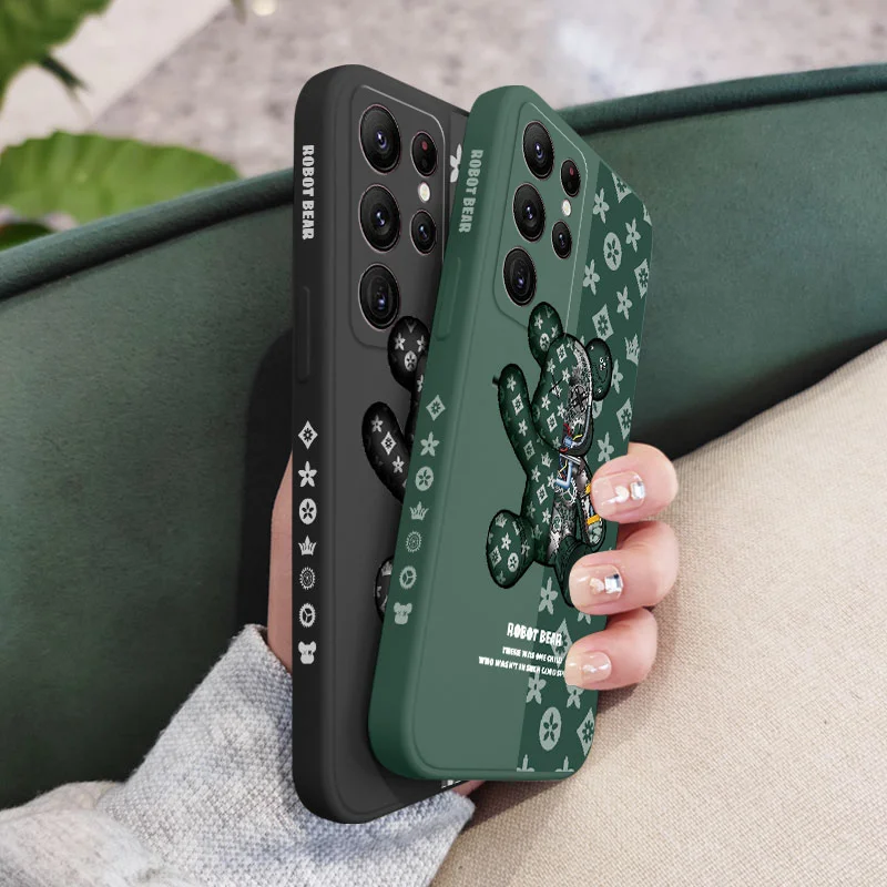 Mechanical Bear Phone Case For Samsung Galaxy S25 S24 S23 S22 S21 S20 S10 S10E Ultra Plus FE Note 20 Ultra Plus Cover - náhled 6