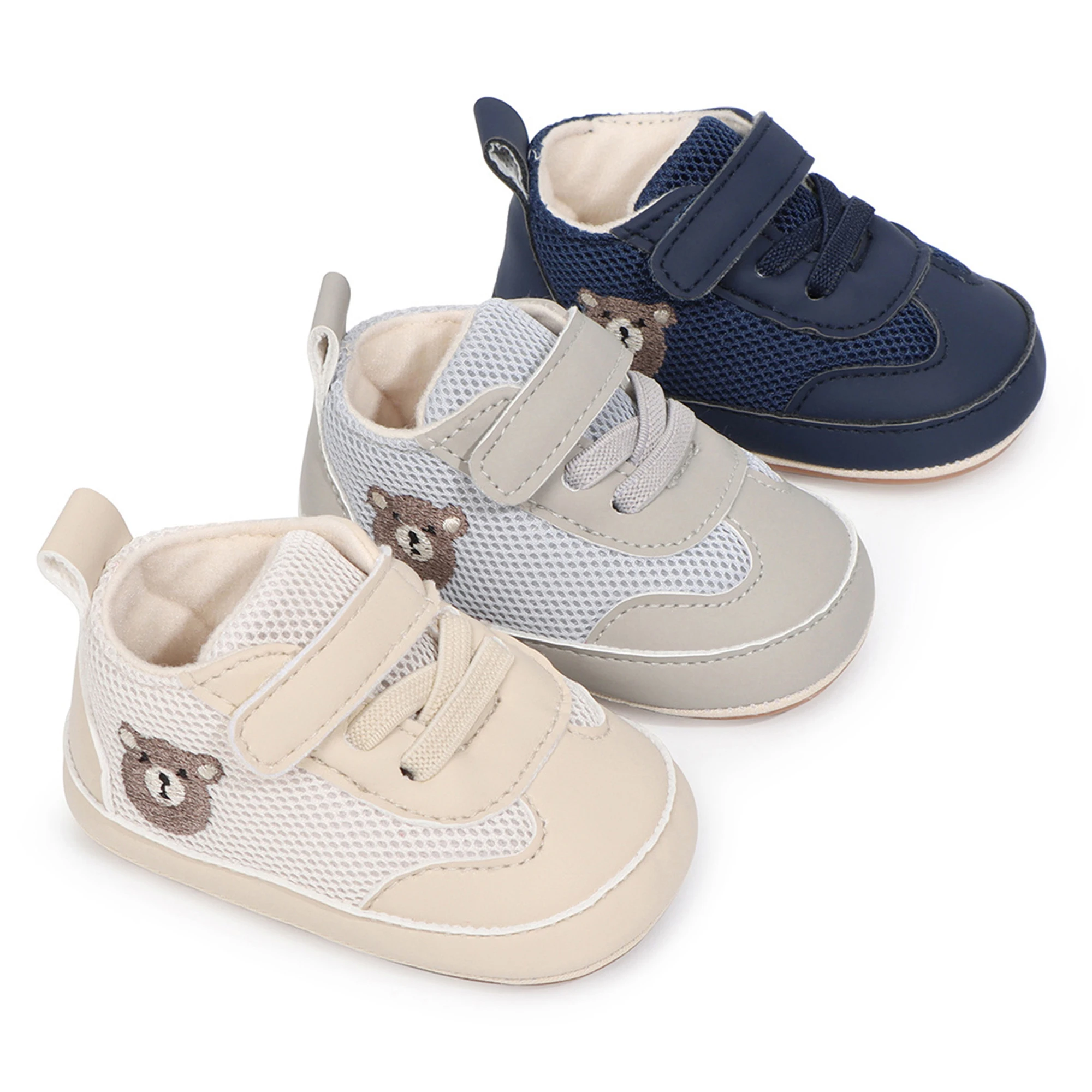 

Baby Boy Girl Sneakers Cute Bear Non-slip Walking Shoes Breathable Infant Shoes for Spring Fall