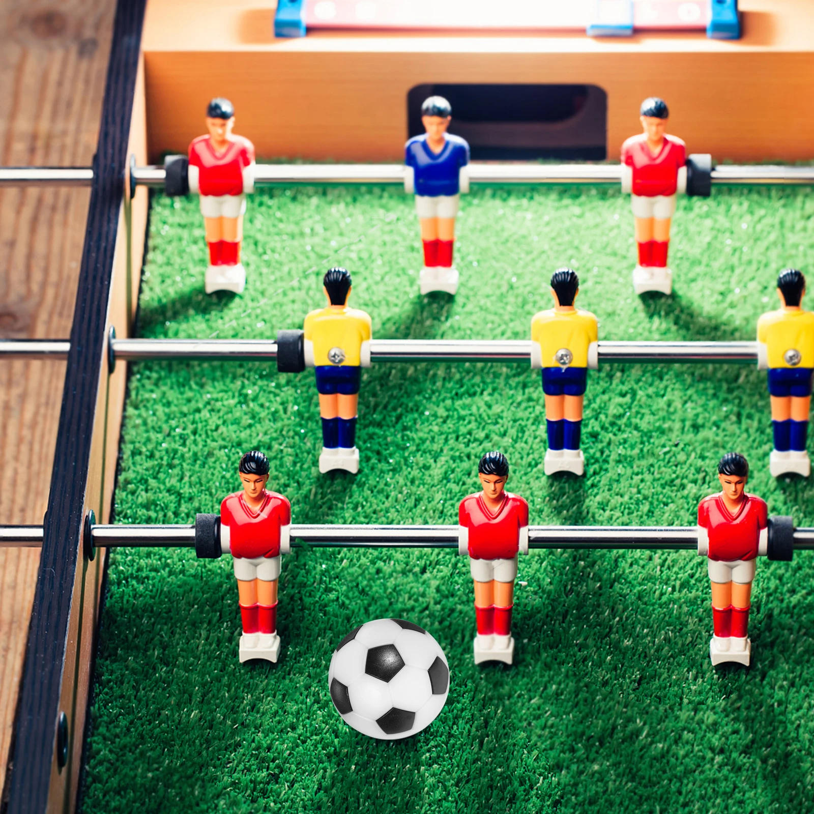 

12Pcs 3.1cm Table Football Replacement Balls Soccer Pattern for Most Standard Foosball Table Games Black