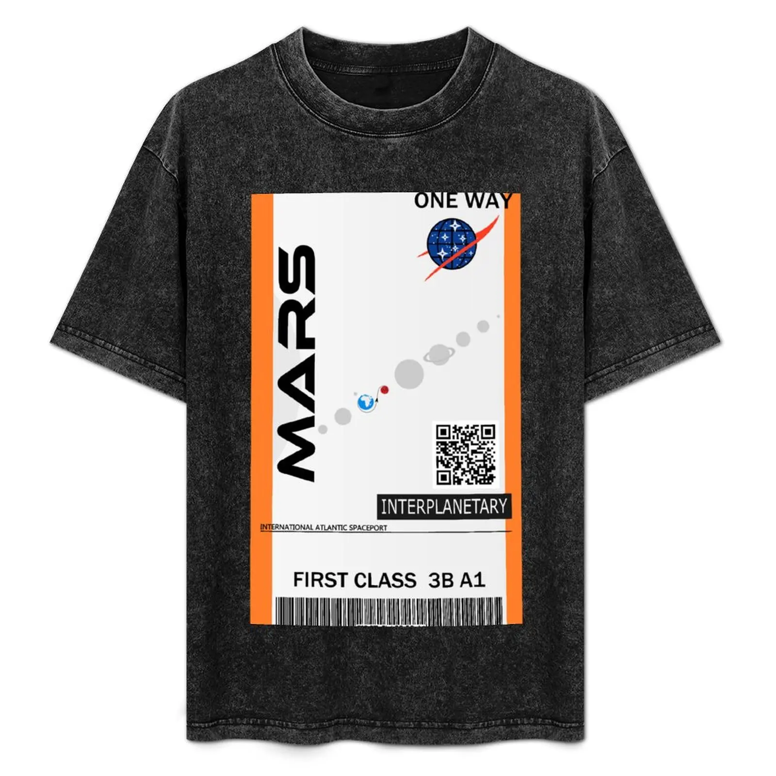 

Mars space ticket T-Shirt Simple Print Design T-Shirt