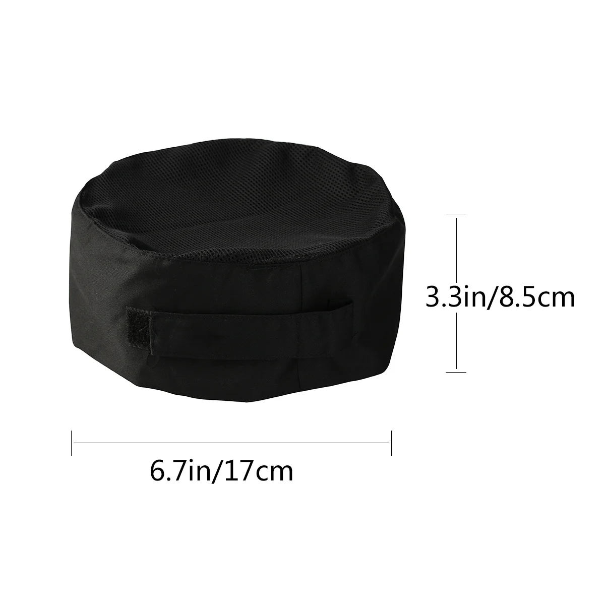 Berretto con teschio nero regolabile Cappello da cuoco in rete traspirante Taglia unica Catering Cucina Cottura Comodo berretto con teschio professionale