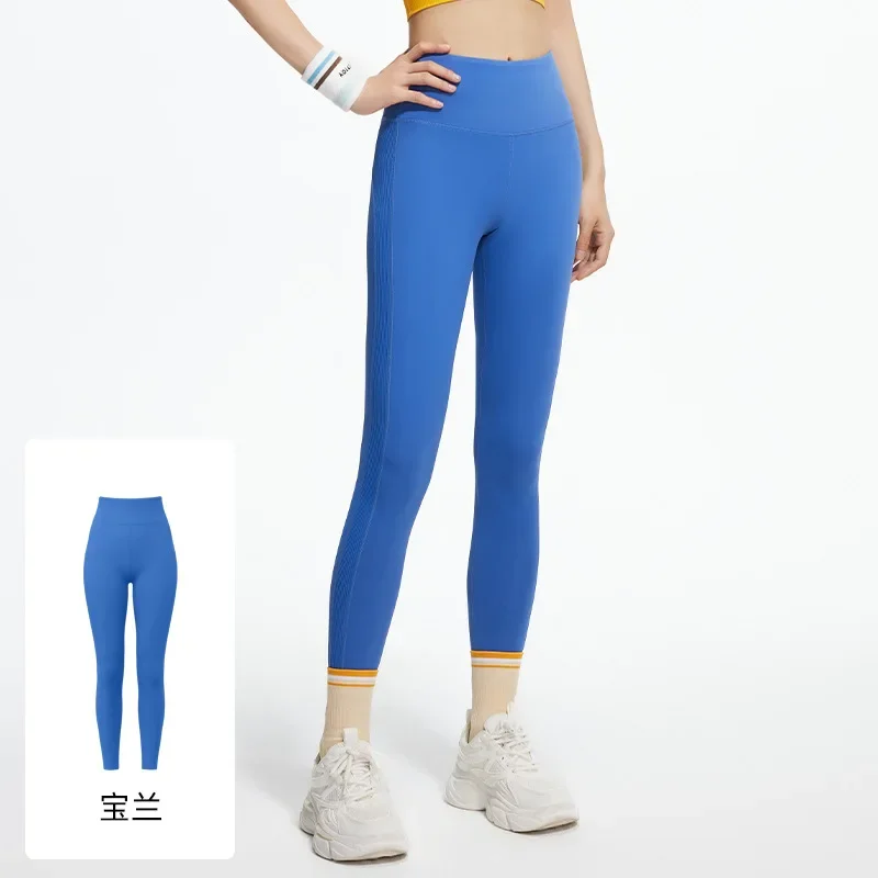 Leggings sem costura femininas esportes fitness yoga calças de cintura alta listrado respirável sexy calças esportivas correndo ginásio push up