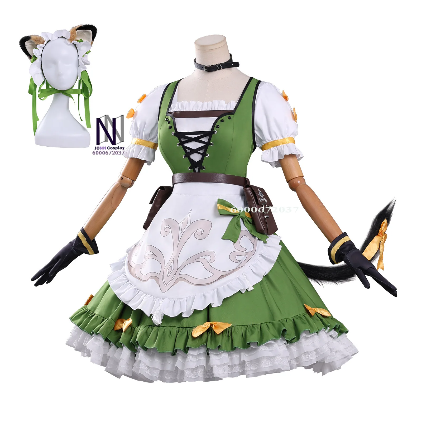 

Game Identity V Cosplay Gardener Perfect Wrap Costume Anime Emma Woods Role Playing Green Cute Dress Outfit for Women Comic Con