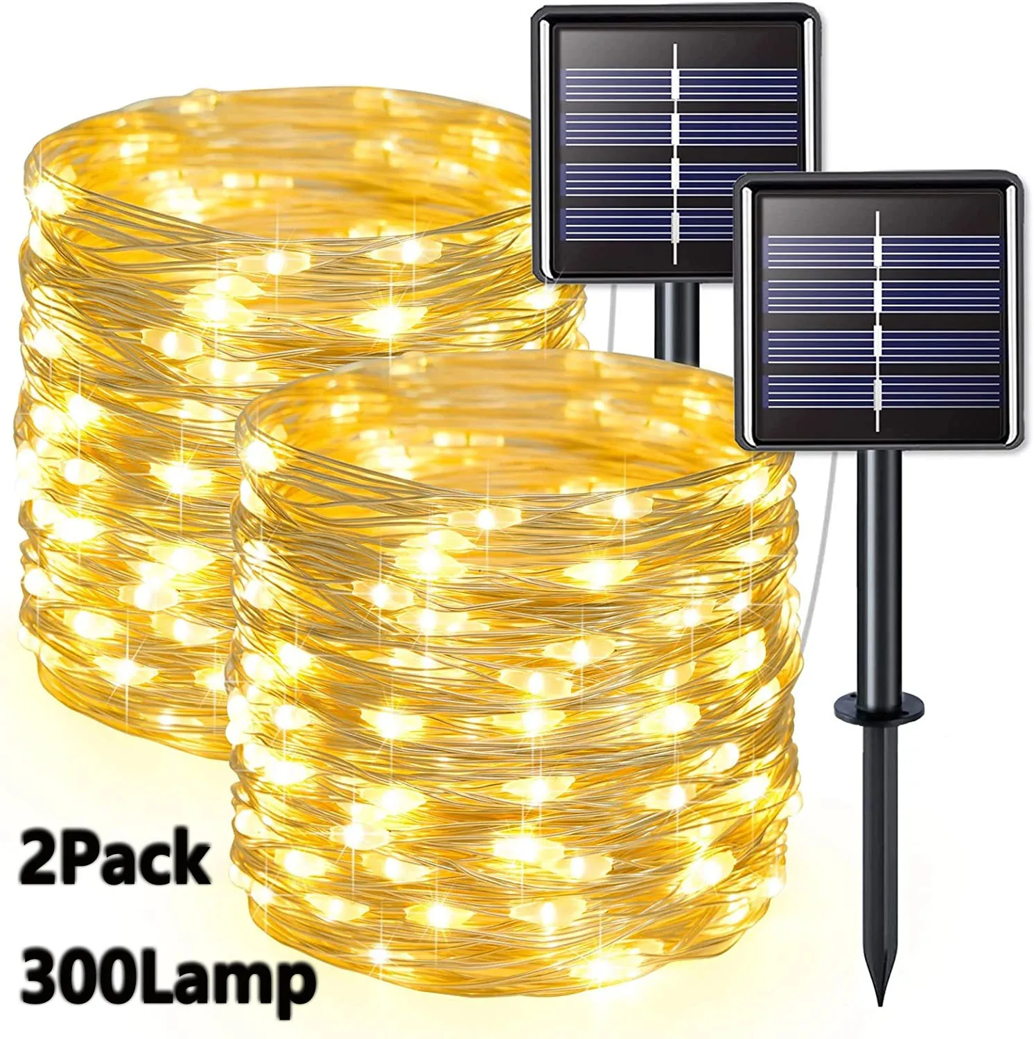 Solar Pack Modes Copper 300LED Solar Outdoor Light Twinkle