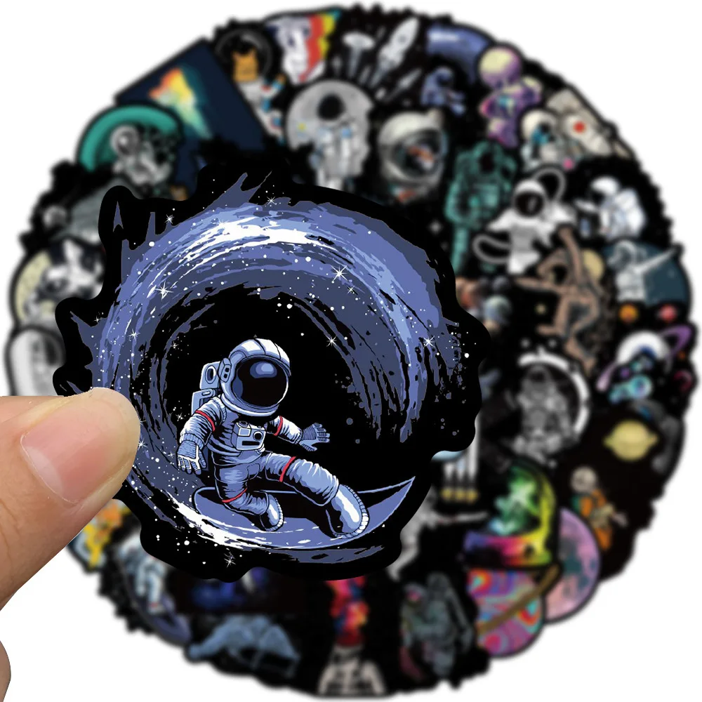 10/30/50PCS New Fashion Space Astronaut Sticker Pack Skateboard Decoration DIY Mobile Phone Computer Luggage PVC Decal Wholesale