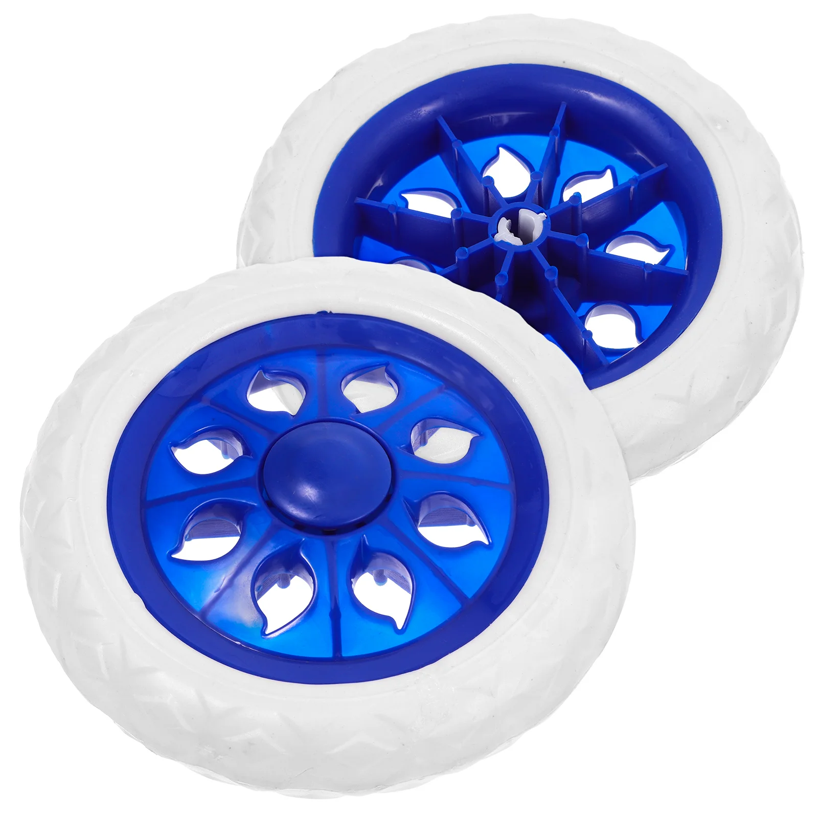 2 Pcs Folding Shopping Cart Grocery Wheels Replacement Stair Climber Tie Rod Trolley Push Laundry