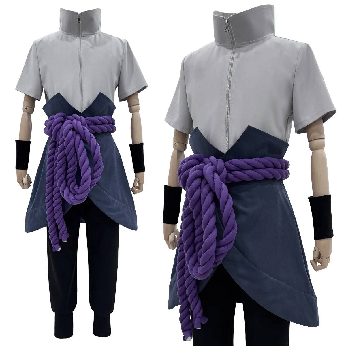 

Anime Ninja Cosplay Outfit - Black & Blue Tactical Vest Set | High-Detail Replica Costume