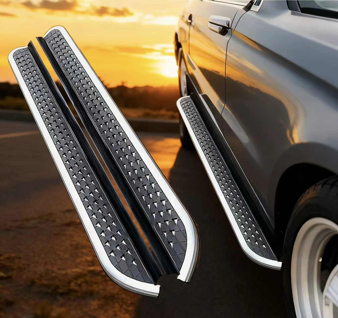 2 قطعة مناسبة لشيفي الاعتدال 2025 لوحات الجري خطوات جانبية Nerf بار الألومنيوم MTX دواسة (مع الأقواس)