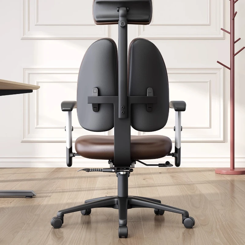 

High-end sedentary comfortable chair ergonomic chair leather computer chair