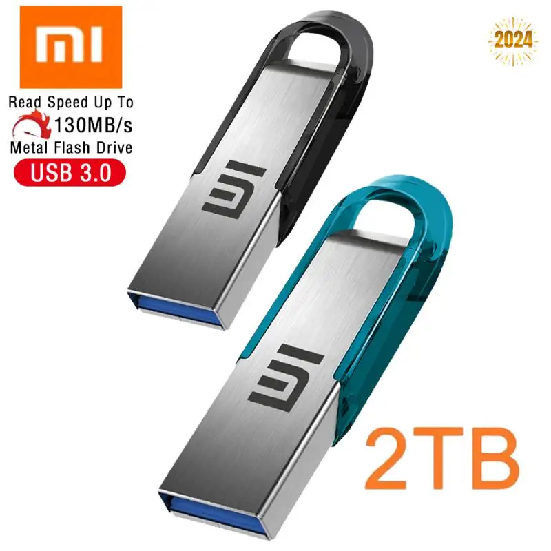 New 1TB 2TB Xiaomi Metal Flash Drive Thumbdrive Pendrive 256GB 512GB Waterproof U Disk Keyrings Can Be Fastened Memoria Usb