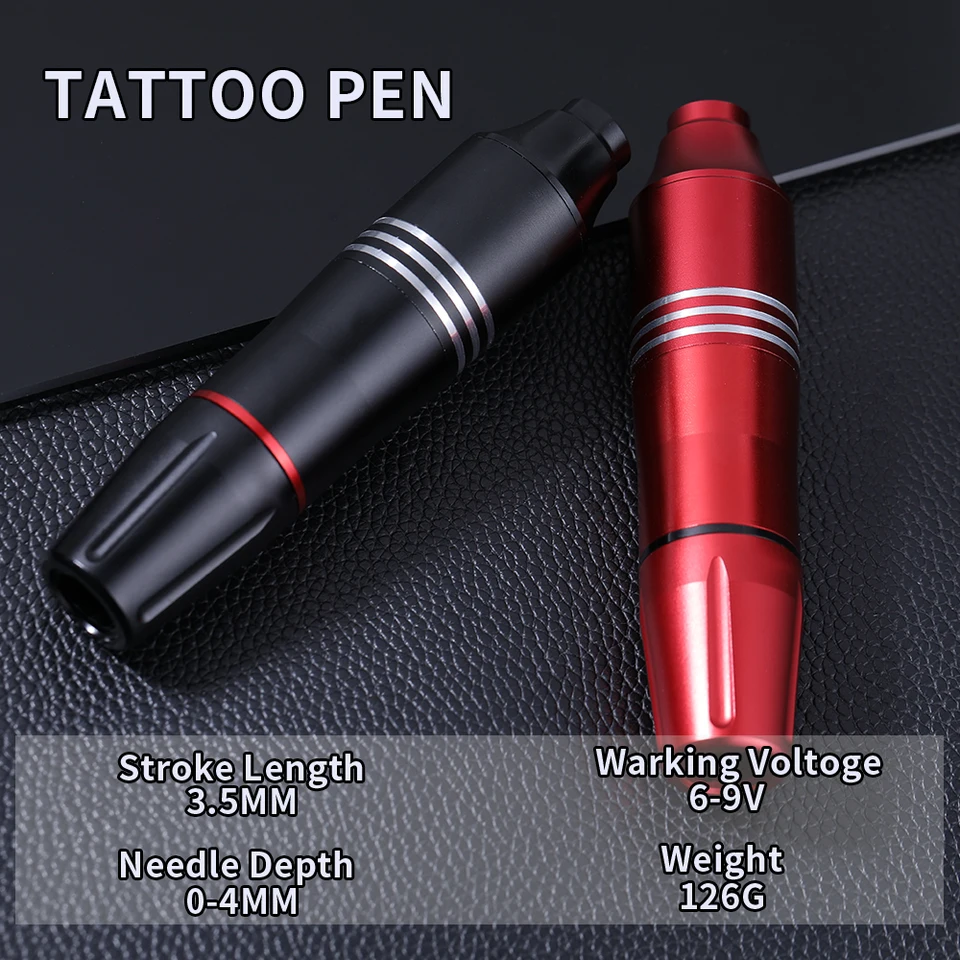 Professional Wireless Rotary Tattoo Machine Kit with 10Pcs