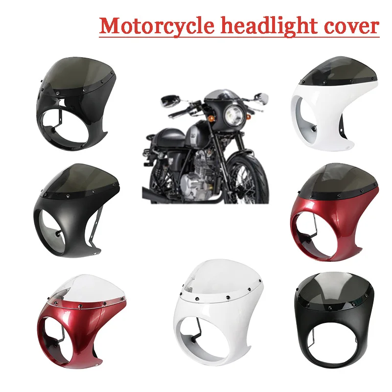 

Bright Black Retro Motorcycle Modification Head Cover Air-Guide Sleeve Large Lampshade Pig Head Cover Coffee