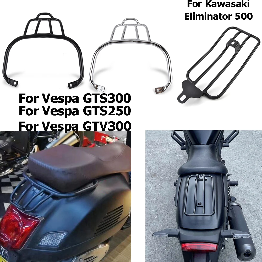 for Vespa GTS300 GTS250 GTV300 Motorcycle Rear Luggage Rack Carrier Case Support Holder Bracket For Kawasaki Eliminator 500