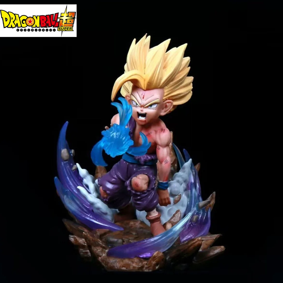 

13cm DRAGON BALL SUPER SAIYAN ERUPTS WU FAN BATTLE DAMAGES MINI GLOWING Q VERSION FIGURINE ANIME FIGURINE Pvc Action Figures