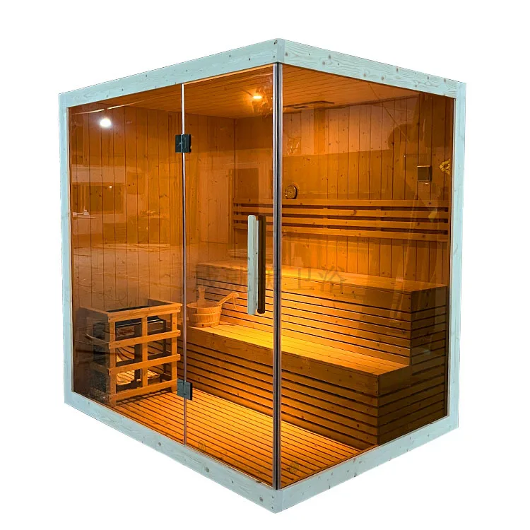 Non-standard ingots made of clubhouse health equipment, white pine wood dry steam room, sauna steam room, home sauna room