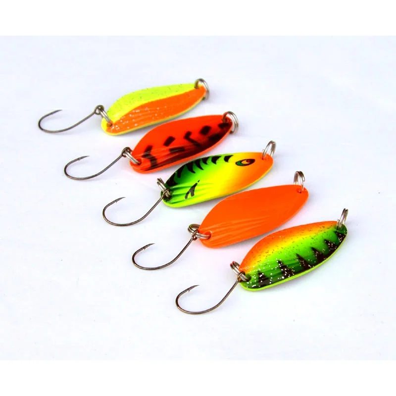 Hunting and Fishing Export Color Spoon Type Metal Snakehead Rod Sequins 4.5G Lure Lure Bait Topmouth Culter Bags