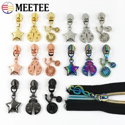 5-20Pcs 5# Zipper Sliders For Nylon Zippers Tape Bags Clothes Zips Pull Decorative Zip Head Repair Kits DIY Sewing Accessories