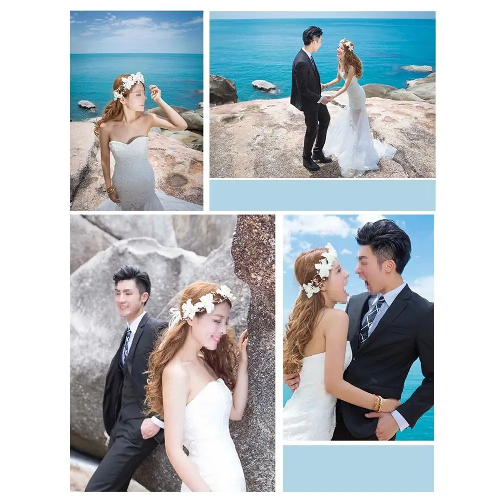 Beach Seaside Wreaths Weddings Bridal Shower Decorations Floral Crown Headdress