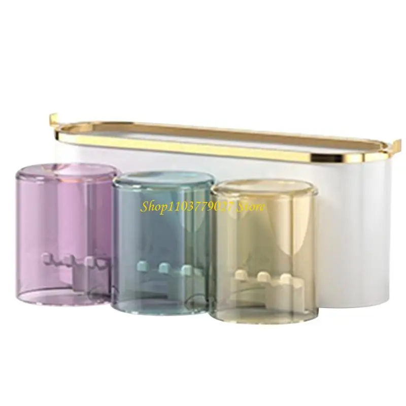 C4DF Toothbrush and Toothpaste Holder Rack Wall-mounted Storage Box Bathroom Supplies