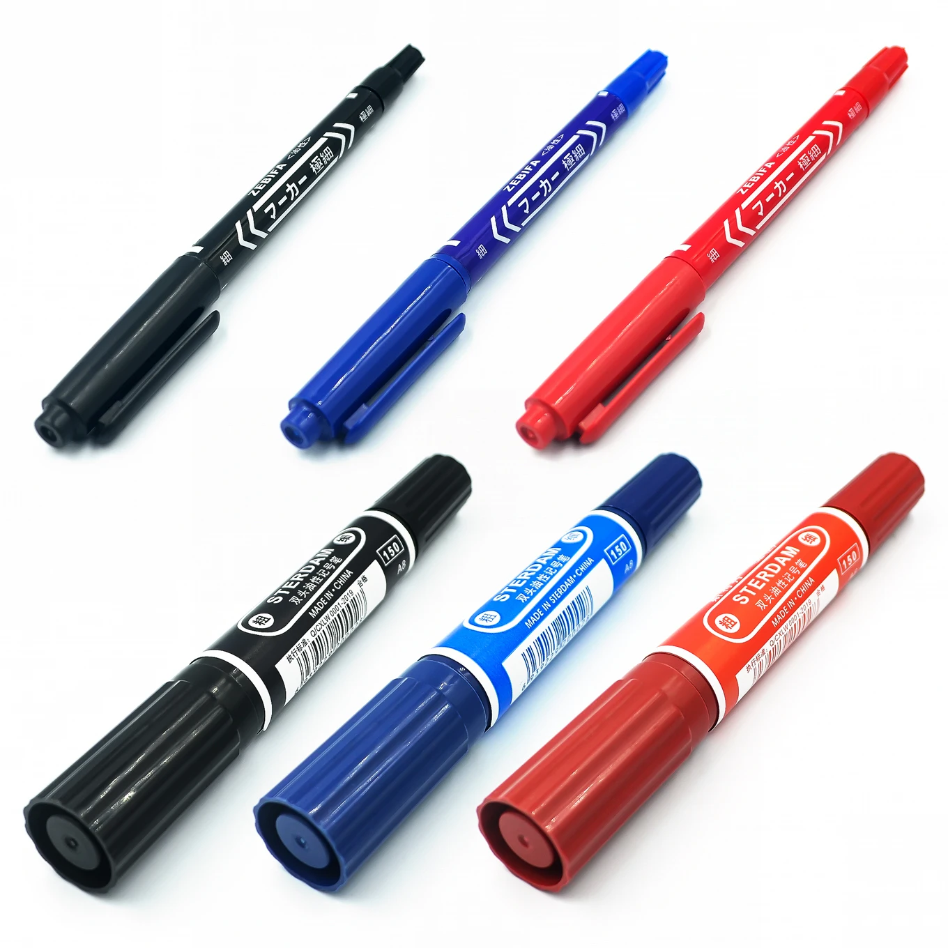 5PCS Large Small Dual Tip Marker Oily Marker Crochet Marker CD-ROM Marker Box Tip Marker