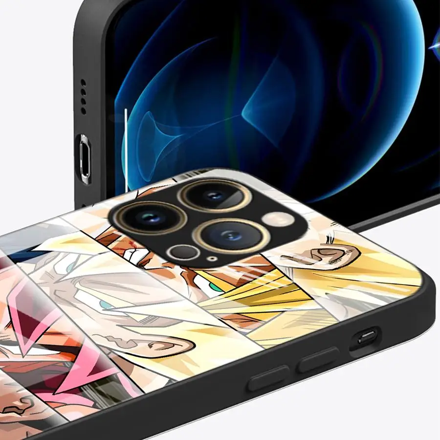 D-ragonS B-allS Goku Art Case for iPhone 17 Pro Max Air 15 Plus 14 11 16 12 8 13 XR Glass Phone Cover  view 4