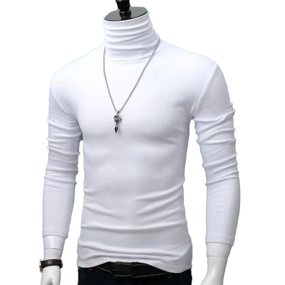 Men\'s Winter Top High Collar Long Sleeve Available In L To 3XL Chest Measurement Length Measurement Cold Weather