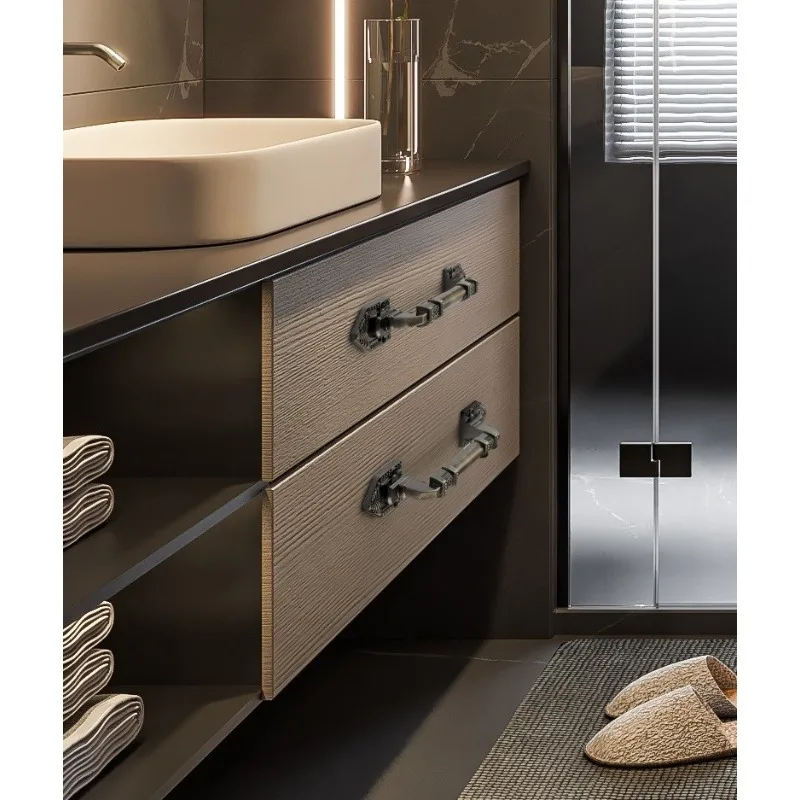 Nordic handle modern minimalist drawer handle retro wardrobe door punch-free cabinet handle simple installation