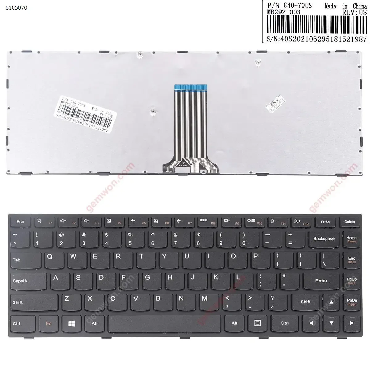 

Клавиатура ноутбука США для LENOVO G40-70 Flex 2 14, черная рамка