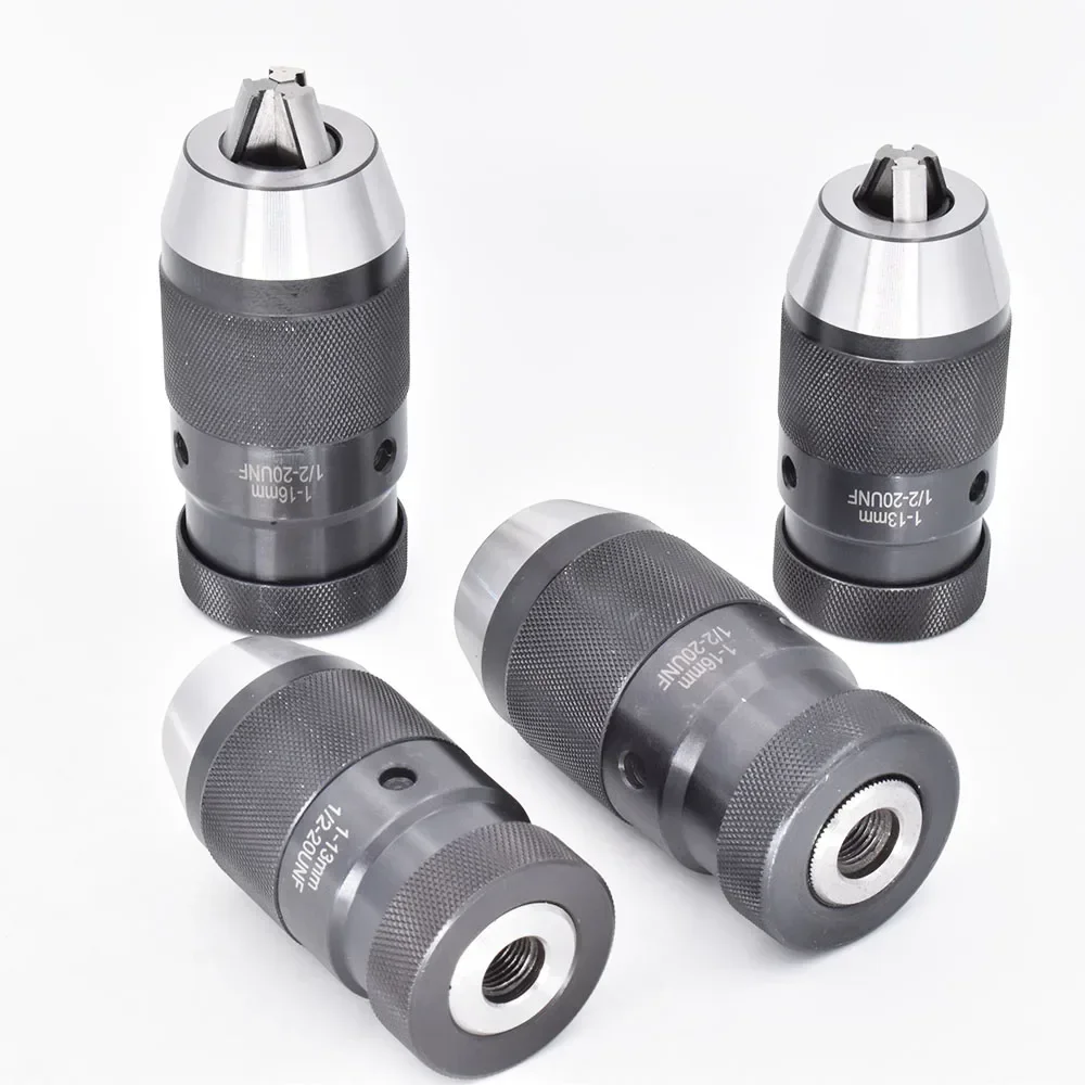 Drill chuck thread hole cartrige self tightening 1/2 20UNF 3/8-24UNF 5/8 16UNF thread holder drill chuck for drilling machine