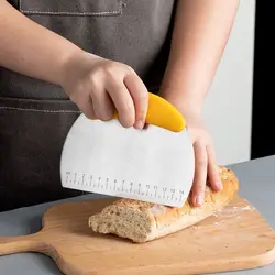 1/4Pcs Stainless Steel Pastry Cutter Flour Pastry Scraper Chopper Scale Dough Pizza bread Cutter Baking accessories Kitchen Tool