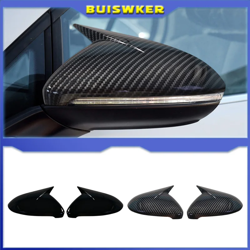 

Glossy Black Rearview Mirror Cover Side Mirror Caps Car Accessories Fit For VW Golf 7 MK7 MK7.5 GTI R GTE GTD 2014-2019