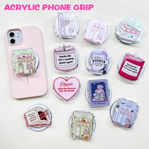 Magnetic Phone Grip Cute Acrylic Phone Stand Holder Poppings Socket for iPhone Samsung Xiaomi