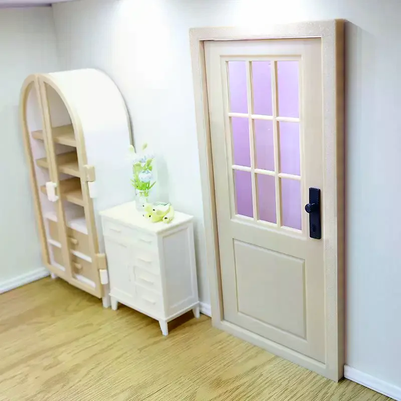 1 pezzo 1:12 simulazione casa delle bambole porta semplice mini porta apribile modello casa delle bambole accessori per mobili in miniatura