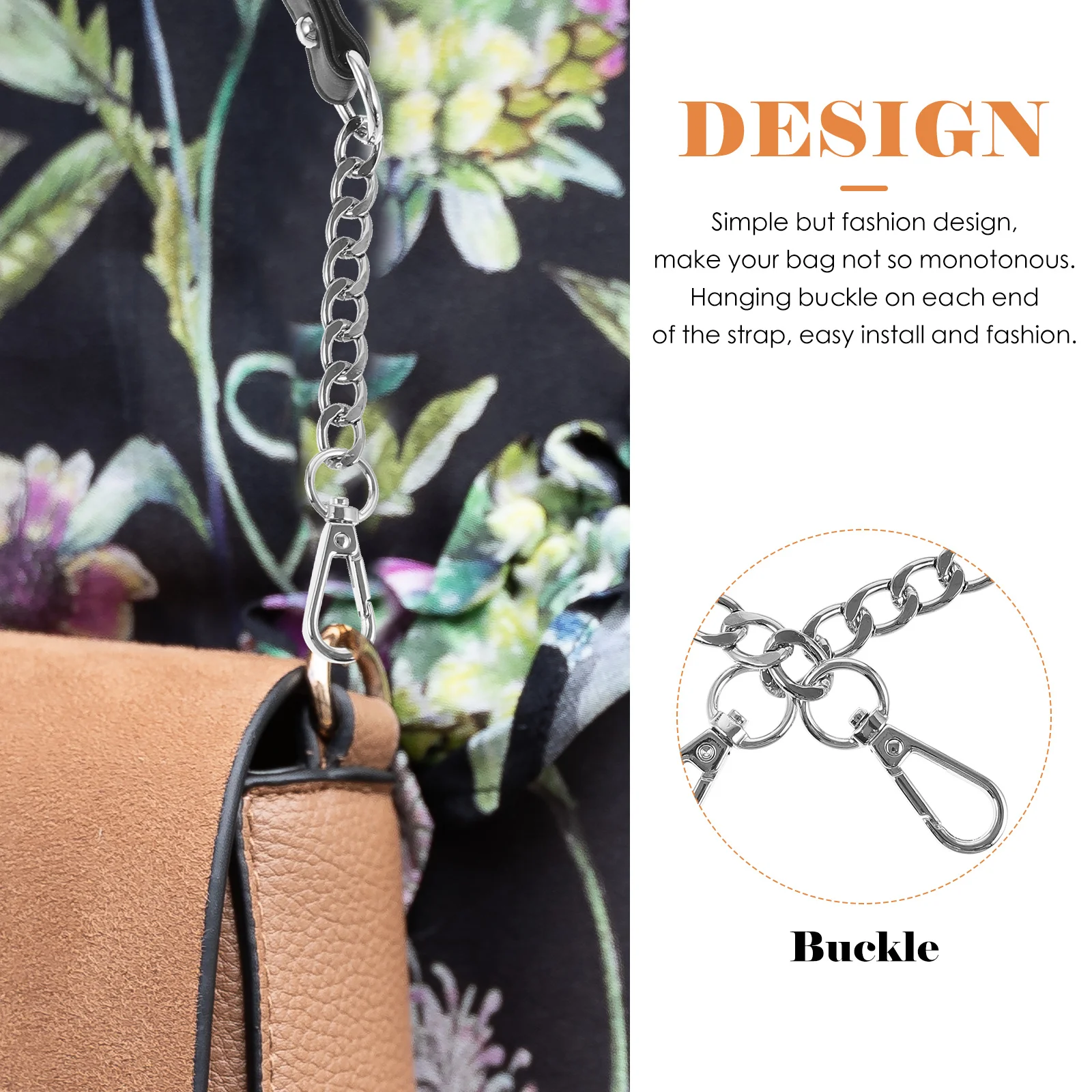 Adjustable Double Clasp Bag Strap Replacement Shoulder Purse Strap Crossbody Handbag Belt Durable Replacement Rope