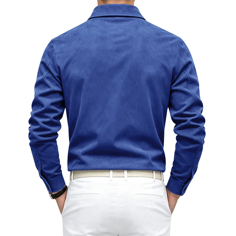 2026 Herren-Wildlederjacke und -hemd für Herbst und Winter, Arbeitskleidung mit geradem Schulteransatz, mehrfarbige Oberbekleidung, modisches Hemd! – Detail 4