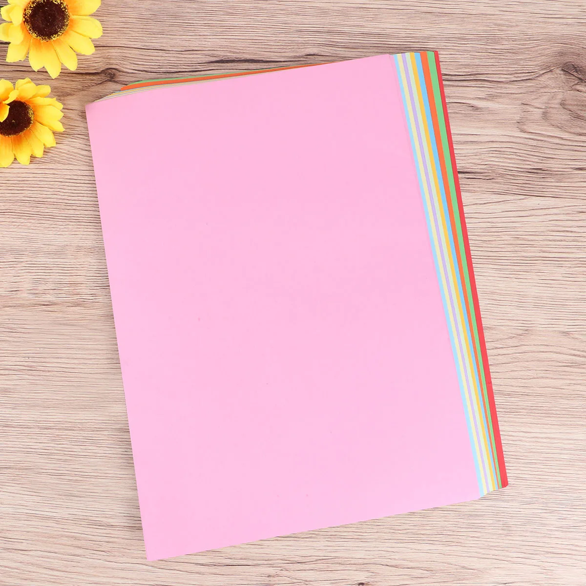 Feuilles d'origami colorées en papier de Construction, 100 pièces, bâton facile à couper pour les projets créatifs, outil d'apprentissage des activités éducatives A4