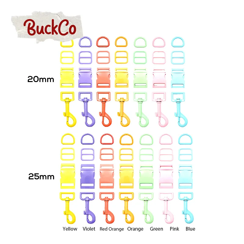 100pcs/lot Engraving(metal buckle+adjust buckle+D ring+metal dog clasp)20&25mm DIY dog collar zinc alloy crafts stoving varnish