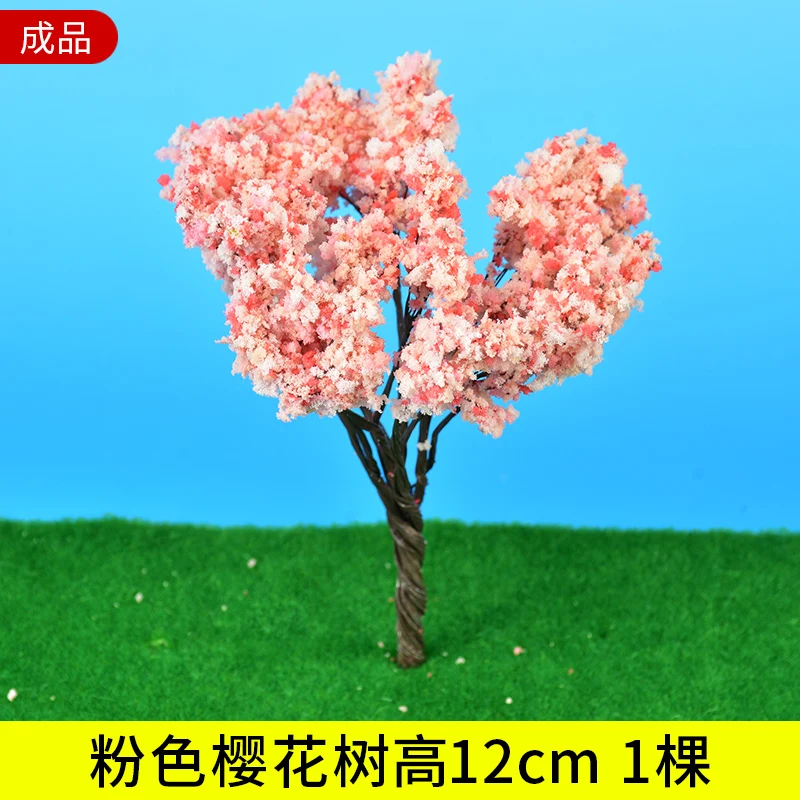 さくらの木日本の装飾品,ミニ桜のシミュレーション,マイクロフィギュア,庭の風景,カワイイ装飾,2個