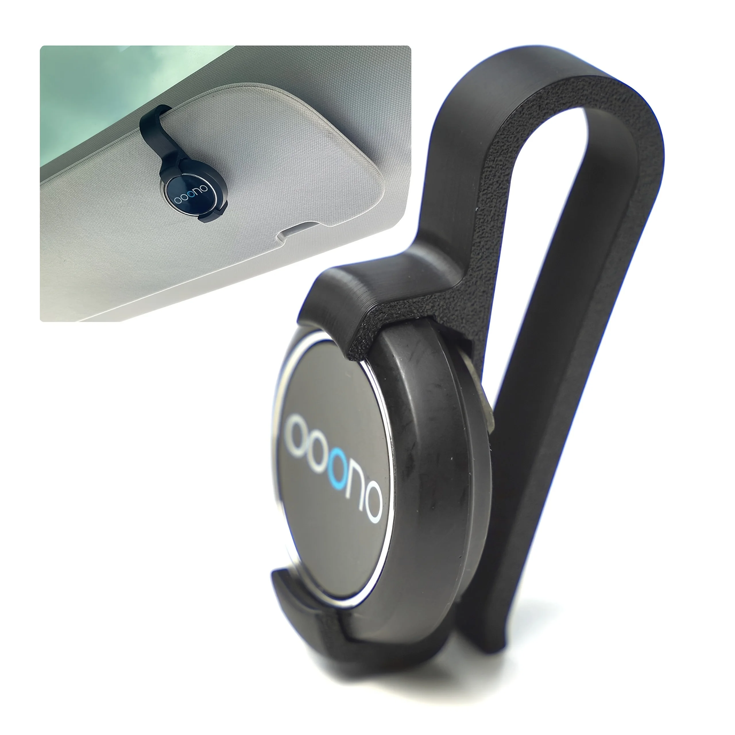 Car Sun Visor Holder, Compatible with Ooono Co-Driver No.1 - Universal Mount/Clip Design, Durable Plastic Material