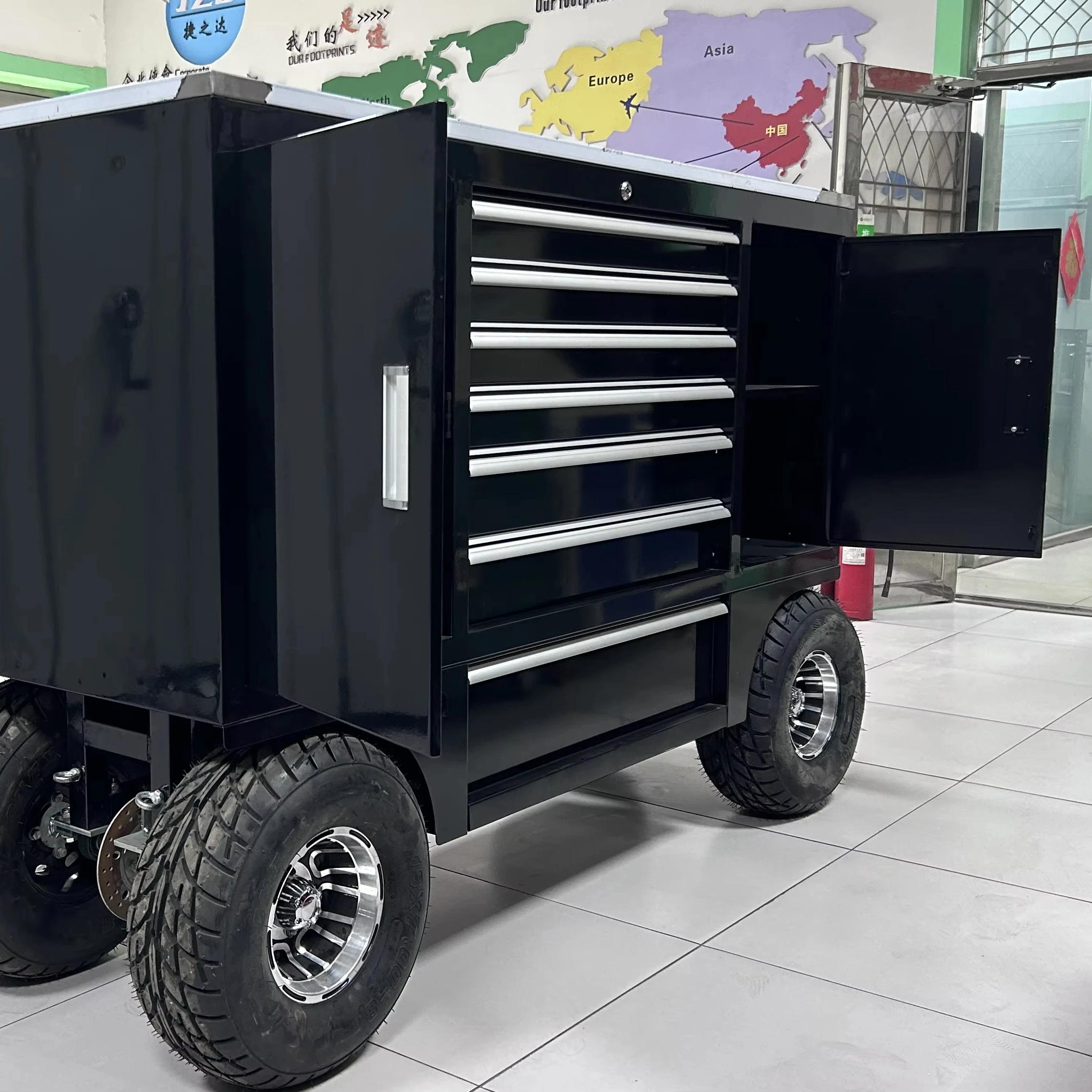 Big Tools Trolley Universal Multifunctional Cart Sets Professional Box Chest on Wheels Mechanic Garage Tool Cabinet Unit Pro