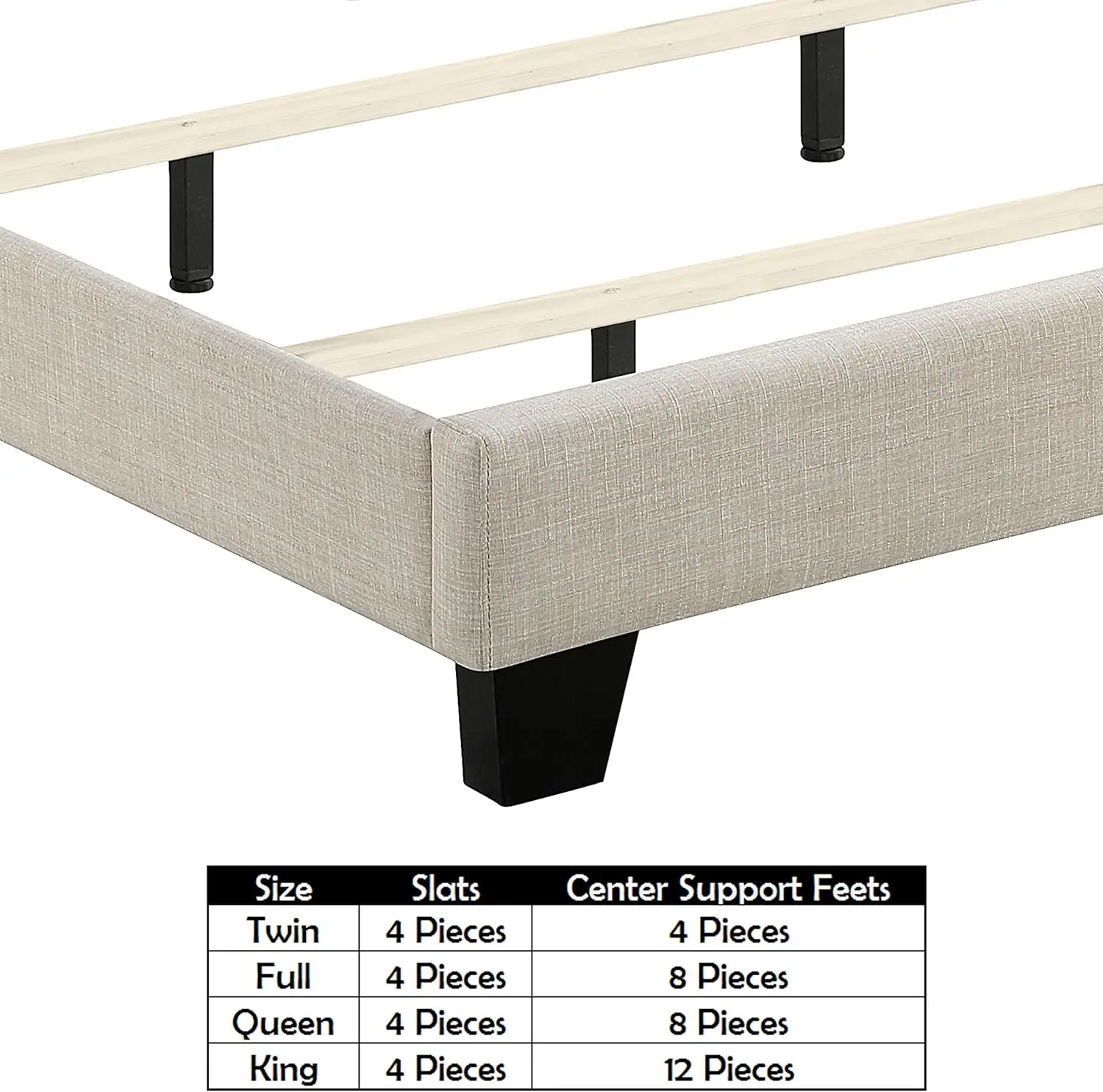 Rosevera Marcelle Bed Frame,Wingback Bed Frame With Signature Design Adjustable Headboard,Upholstered With Button Tufting Bed