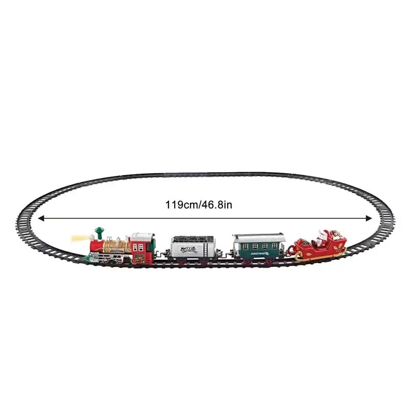 Set di binari del treno per bambini Set di treni giocattolo per sotto l'albero di Natale con locomotiva elettrica leggera e sonora per vagoni ferroviari